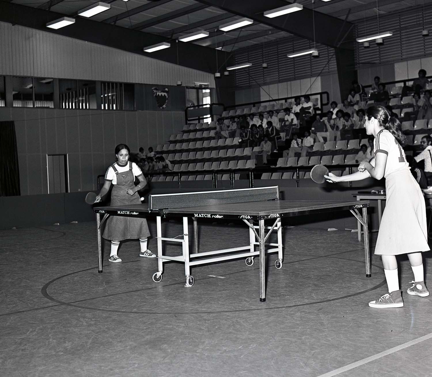 Table tennis final match, May 1977 Bahrain News Agency